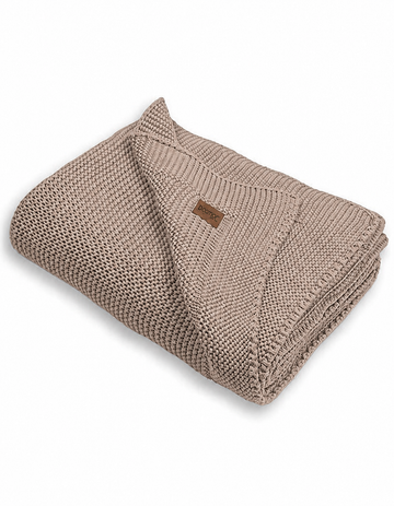 Babiezz® Økologisk Strikket Tæppe - Mocha Brown