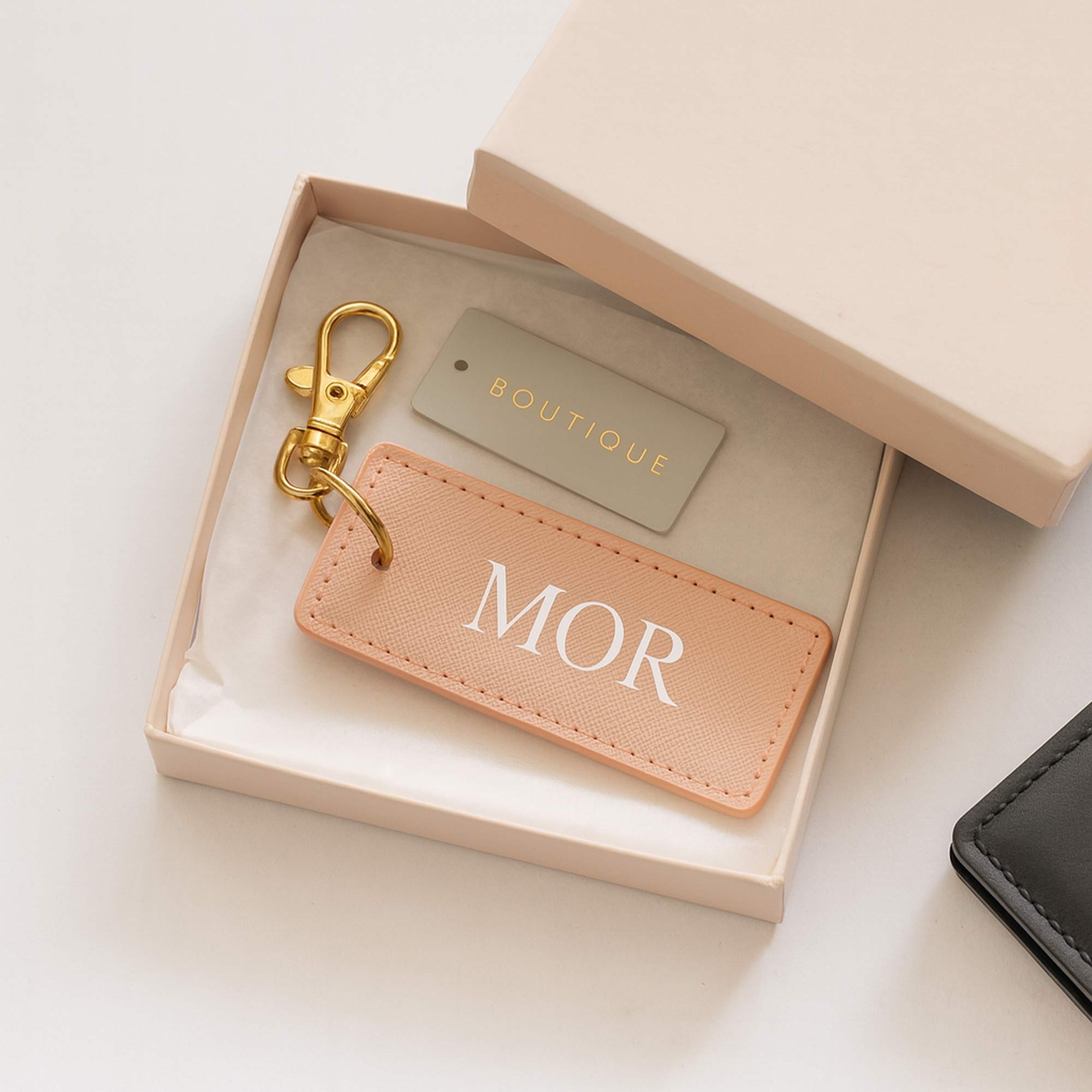 Lyserød/Sort nøglering – MOR