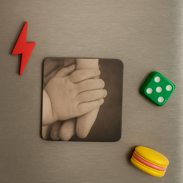 Magnet med eget billede - Firkant Customizer TeeInBlue