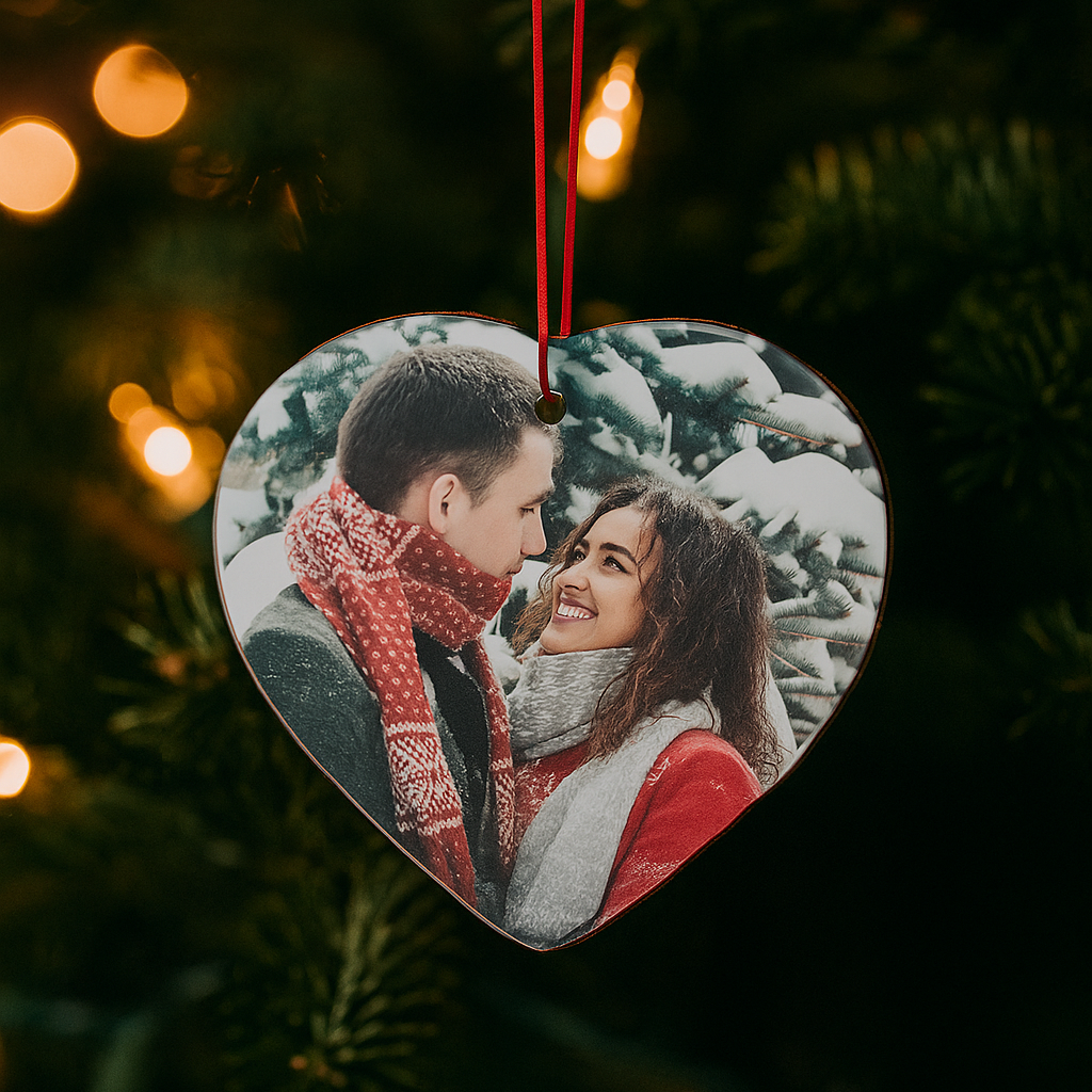 Ophæng med eget billede - hjerte Customizer TeeInBlue