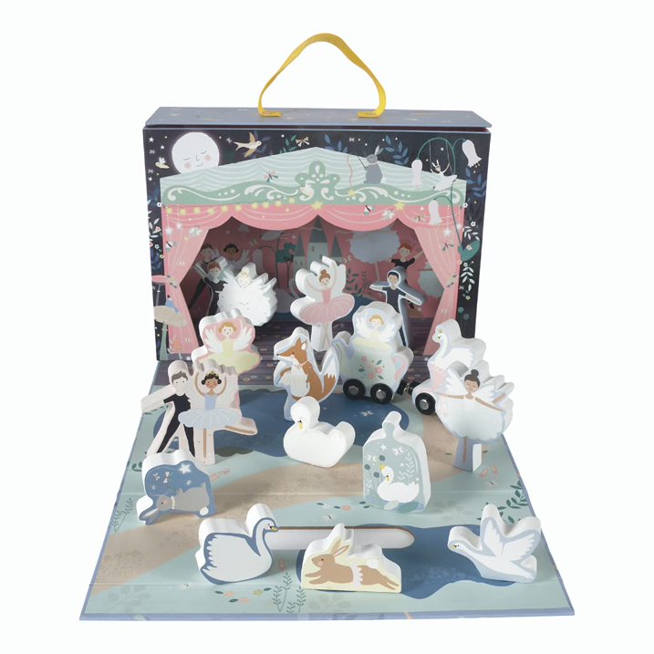 Floss & Rock 43P6363 Enchanted Play Box with Wooden Pieces Legetøj tallfortiny