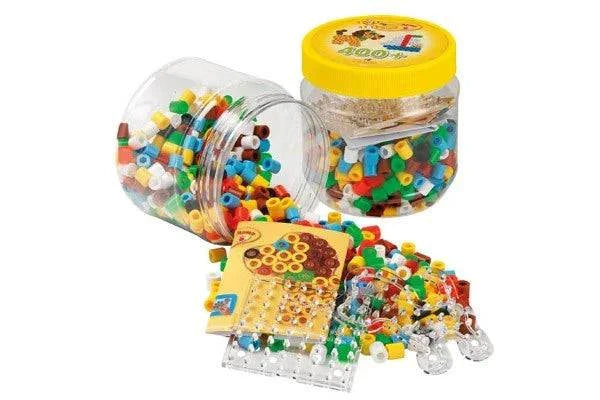 HAMA maxi perler 400 perler og 2 plader i gul dåse