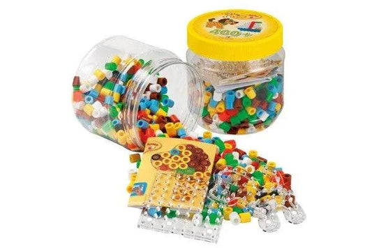 HAMA maxi perler 400 perler og 2 plader i gul dåse