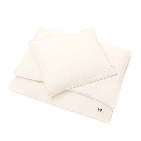 Økologisk baby sengetøj i ivory med dyne- og pudebetræk fra BIBS, 100% bomuldsmuslin
