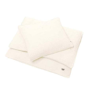 Økologisk baby sengetøj i ivory med dyne- og pudebetræk fra BIBS, 100% bomuldsmuslin