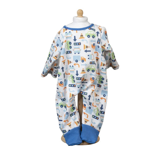 JUMPSUIT, BLÅ, KØRETØJER (45 cm)