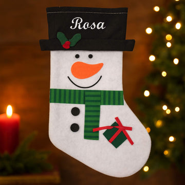 Julesok - Snemand med gave Customizer TeeInBlue