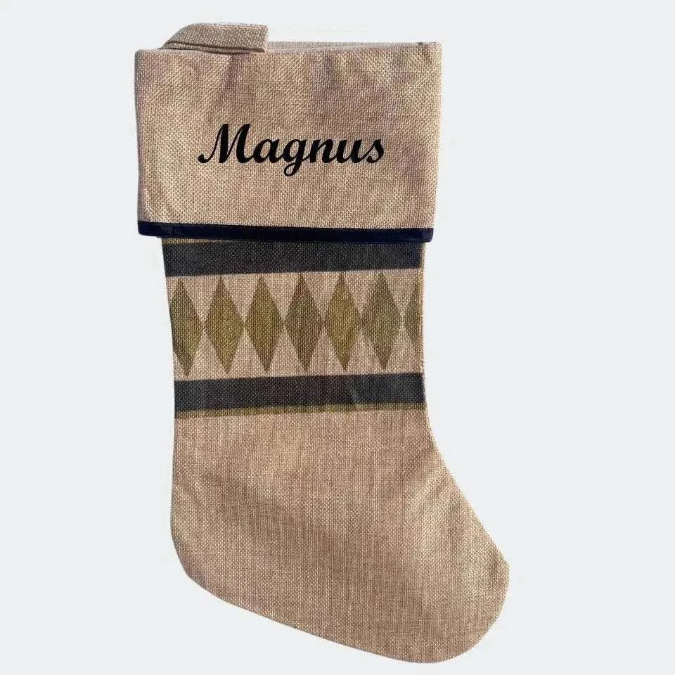 Julesok med navn og motivet Mønster
