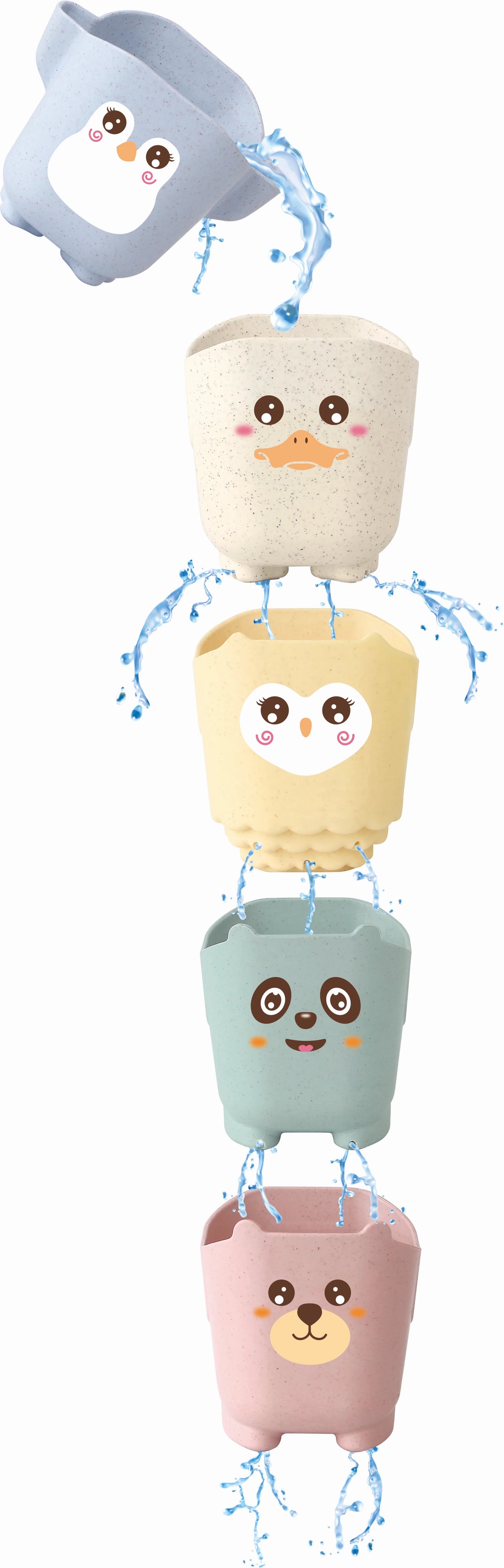 Kinder and Kids BIOplast badelegetøj stablekop med hul (5 stk.) Alm produkt import for kids