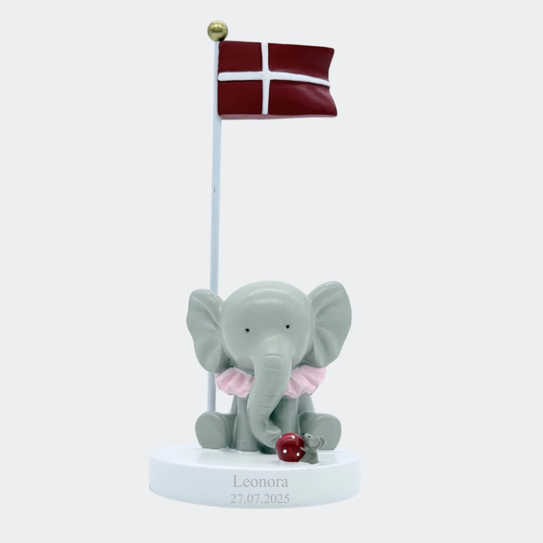 Kids by friis Bordflag, elefant med mus og bold - med navn
