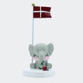 Kids by friis Bordflag, elefant med mus og bold - med navn