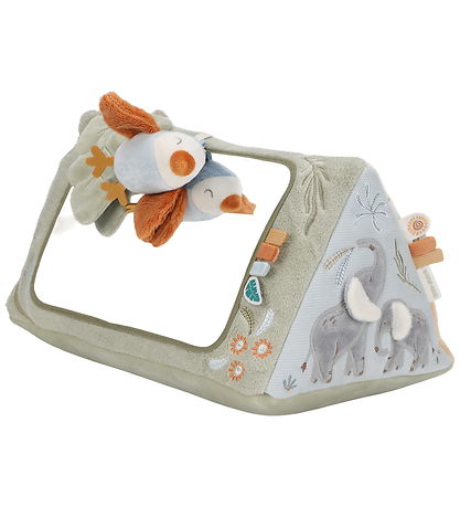 Little Dutch aktivitetstrekant i stof med Safari Friends motiver af elefant og krokodille til babyer.