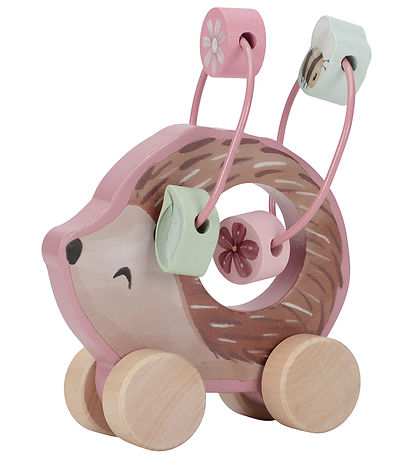 Little Dutch trælegetøj pindsvin med kuglebane i sarte lyserøde farver fra Fairy Garden serien.