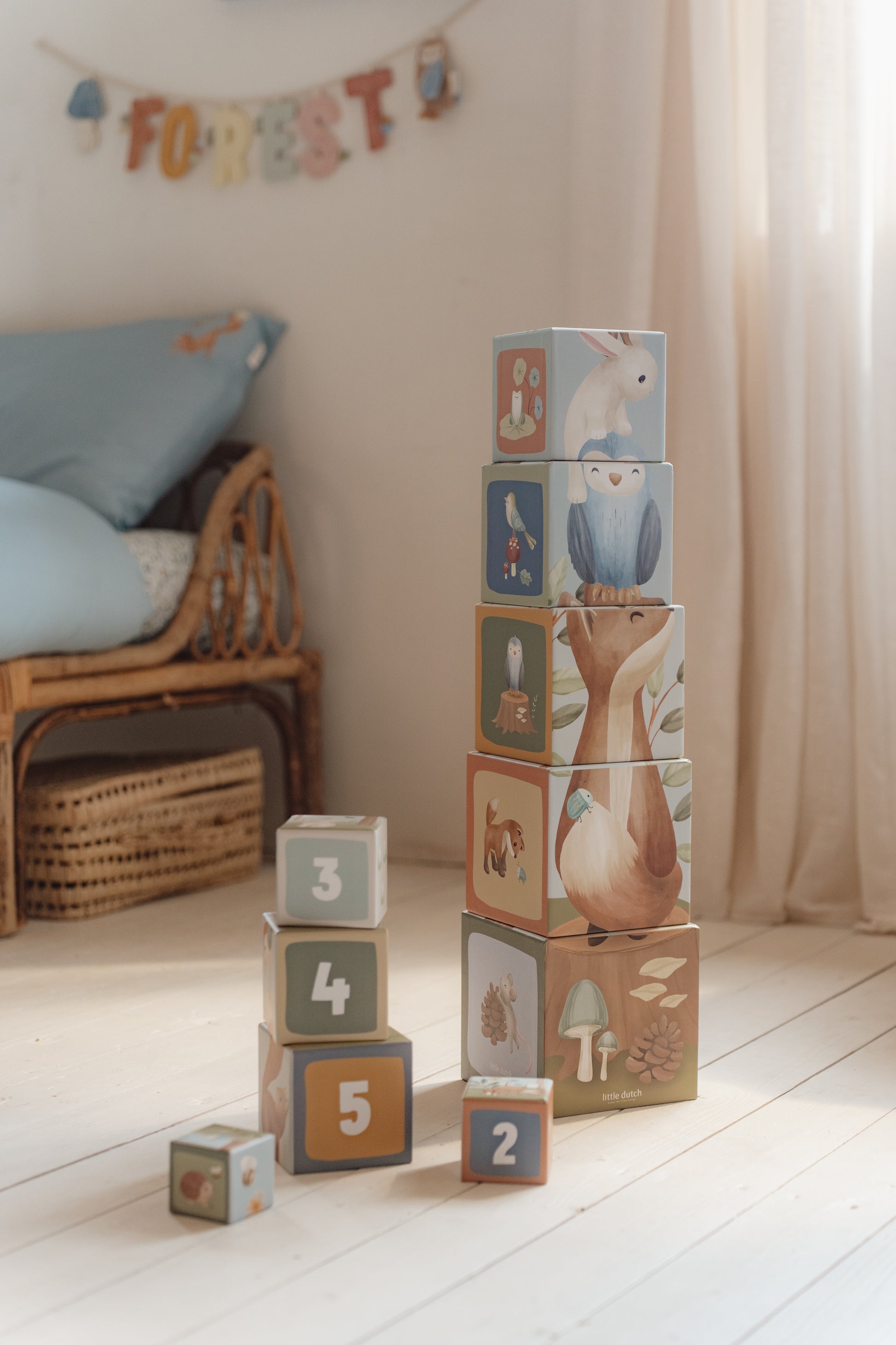 Little Dutch - Stabeltårn Pap - Forest Friends Baby tilbehør Minegenverden.dk