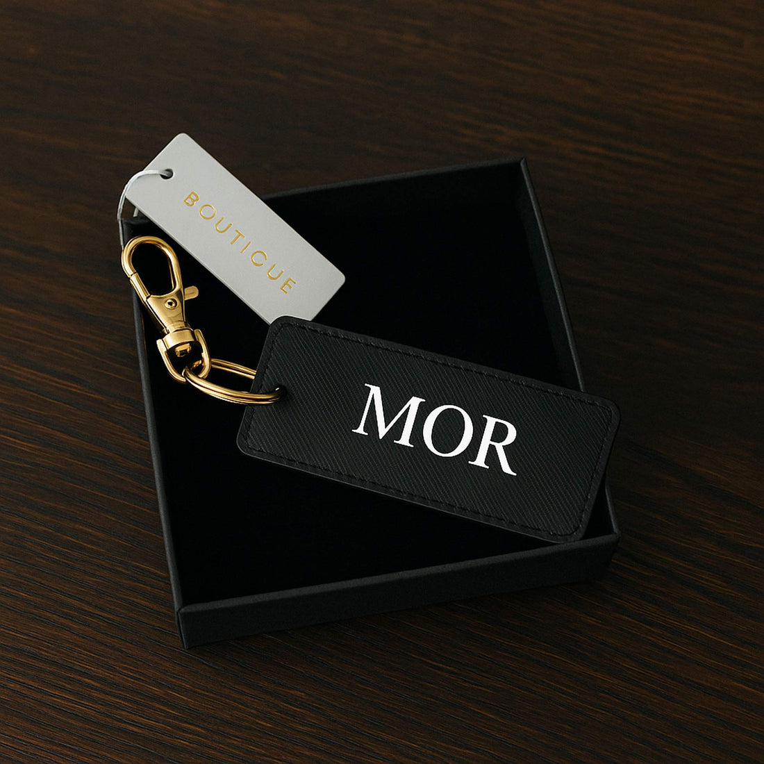 Sort/Guld rund nøglering - MOR Customizer Minegenverden.dk