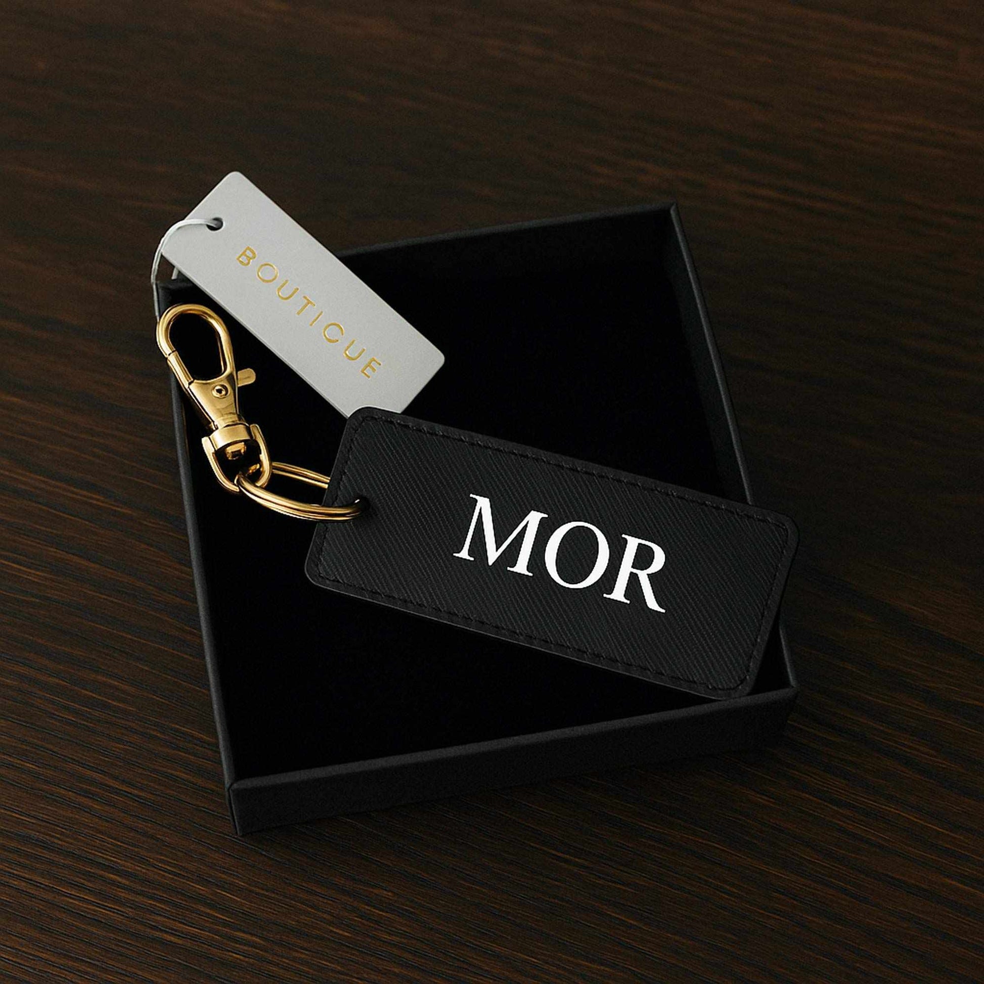 Sort/Guld rund nøglering - MOR Customizer Minegenverden.dk