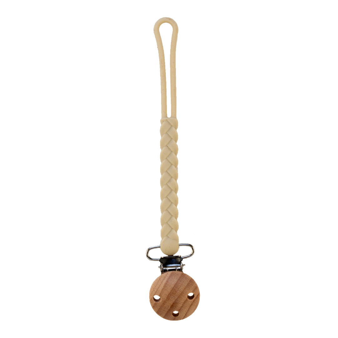 Magni | Suttekæde i LFGB silikone med clips. beige Baby tilbehør Magni
