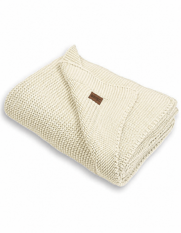 Babiezz® Økologisk Strikket Tæppe - Natural Beige