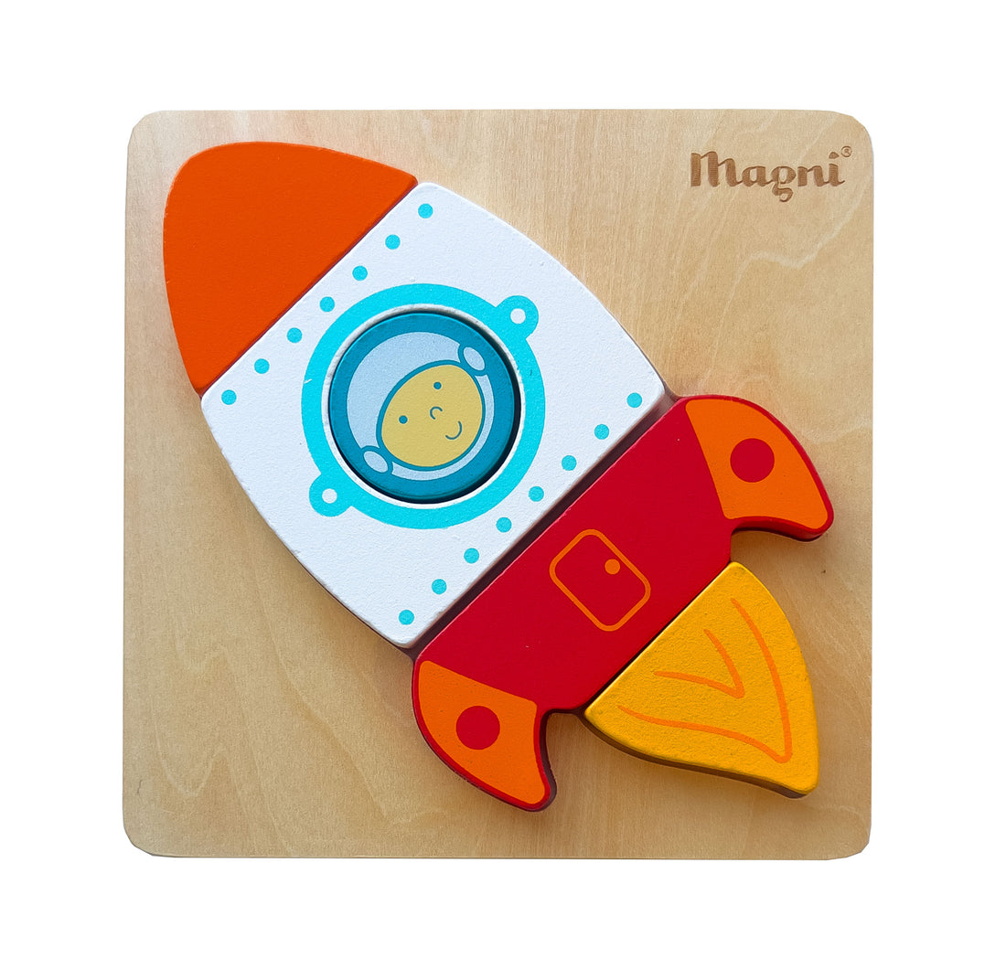 Magni | Rumraket puslespil, FSC 100% Alm produkt 123Unik