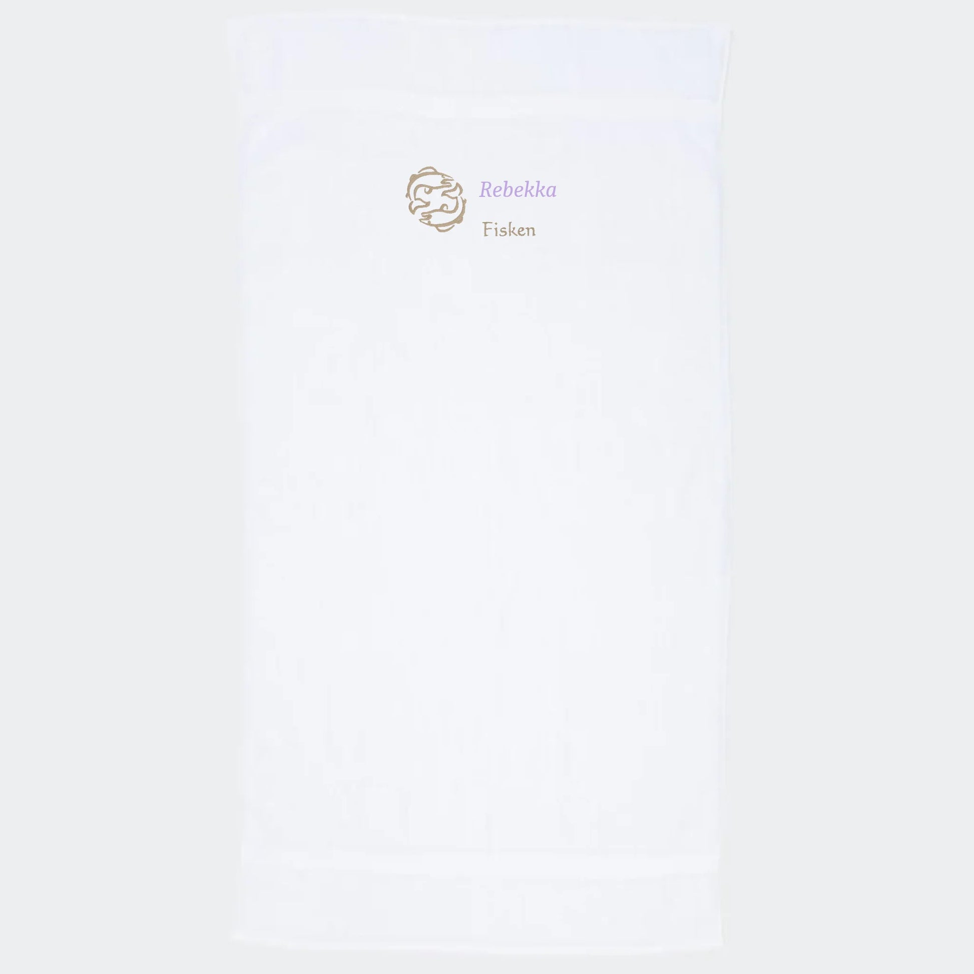 Håndklæde med stjernetegn og navn - Fisken Customizer TeeInBlue Håndklæde med flere linjer Hvid 50x90