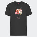 sort front TT-shirt med is og navn på