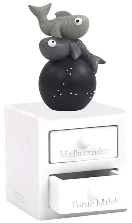 Tandæske og hårlok med stjernetegn fra Kids by Friis kids by friis Fisken 20/2 - 20/3