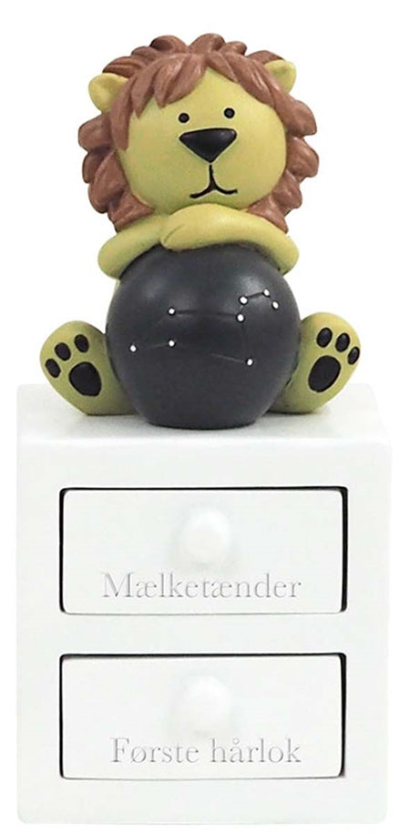 Tandæske og hårlok med stjernetegn fra Kids by Friis kids by friis Løven 23/7 - 23/8