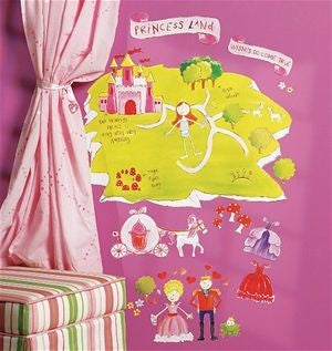 Wallstickers - Prinsesseland fra WALLIES Alm produkt 123Unik