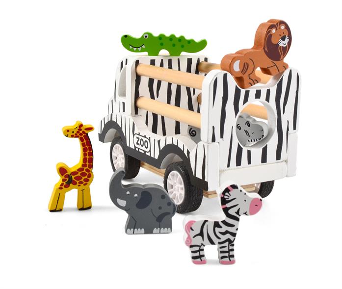 Magni | Zoo Bil med pull-back, FSC 100% Alm produkt 123Unik