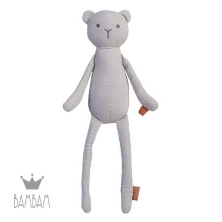 BAMBAM økologisk krammebamse, støvet lyseblå