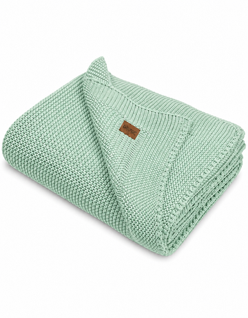 Babiezz® Økologisk Strikket Tæppe - Sage Green
