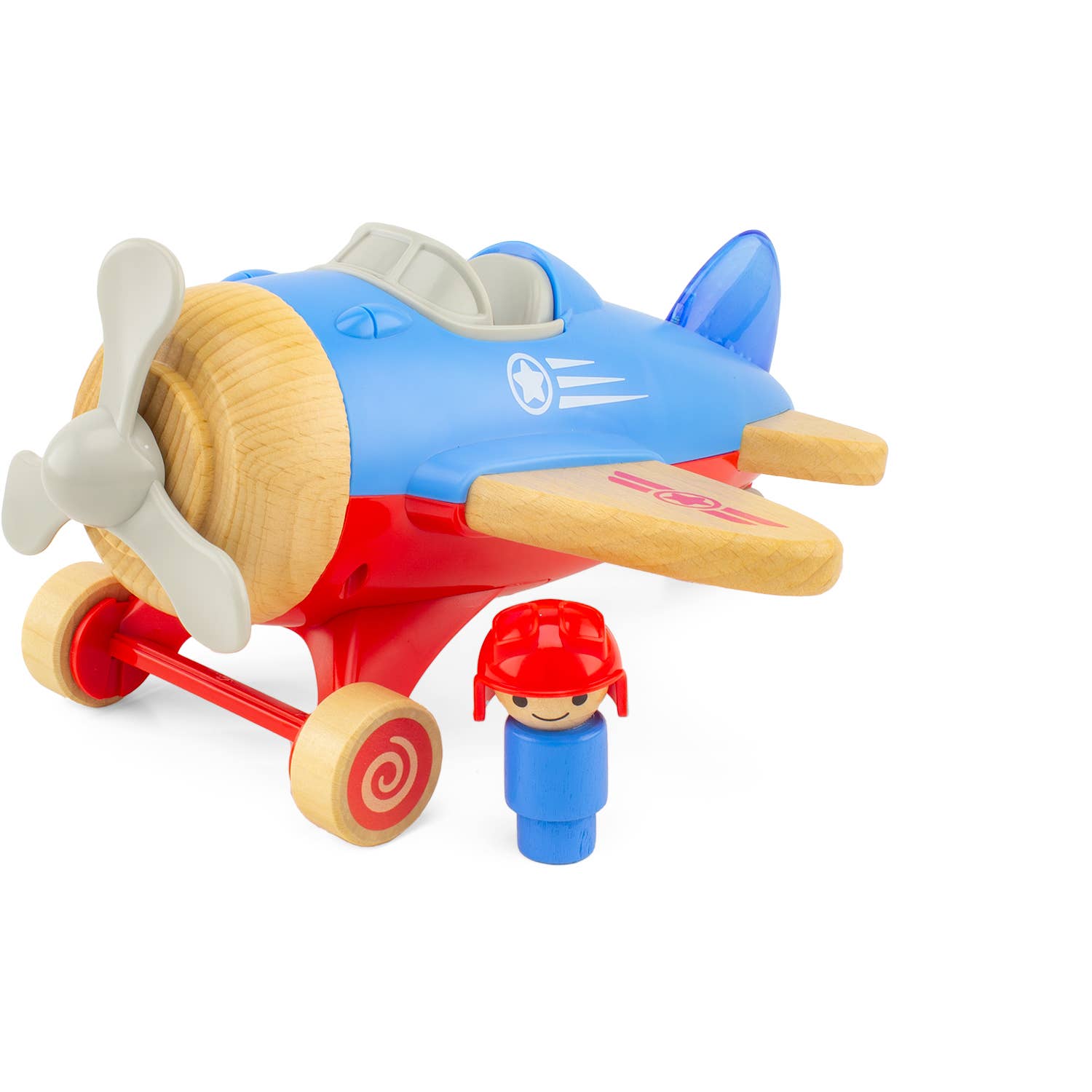 ROUTOUDOU Træfly med Lyd og Lys - Interaktivt Legetøjsfly Alm produkt Ulysse Couleurs d'Enfance