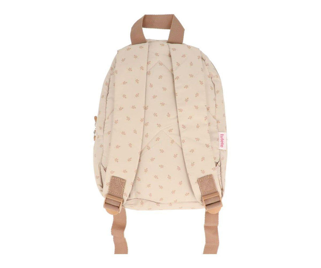 Polstret Børnetaske Blade Sand - med navn Customizer Tutete Polstret Børnetaske Blade Sand - med navn Sand højde 25cm x bredde 20cm x dybde 6cm