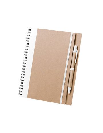 Stor hvid pap notesbog med matchende pen STAR WAY, S.L.