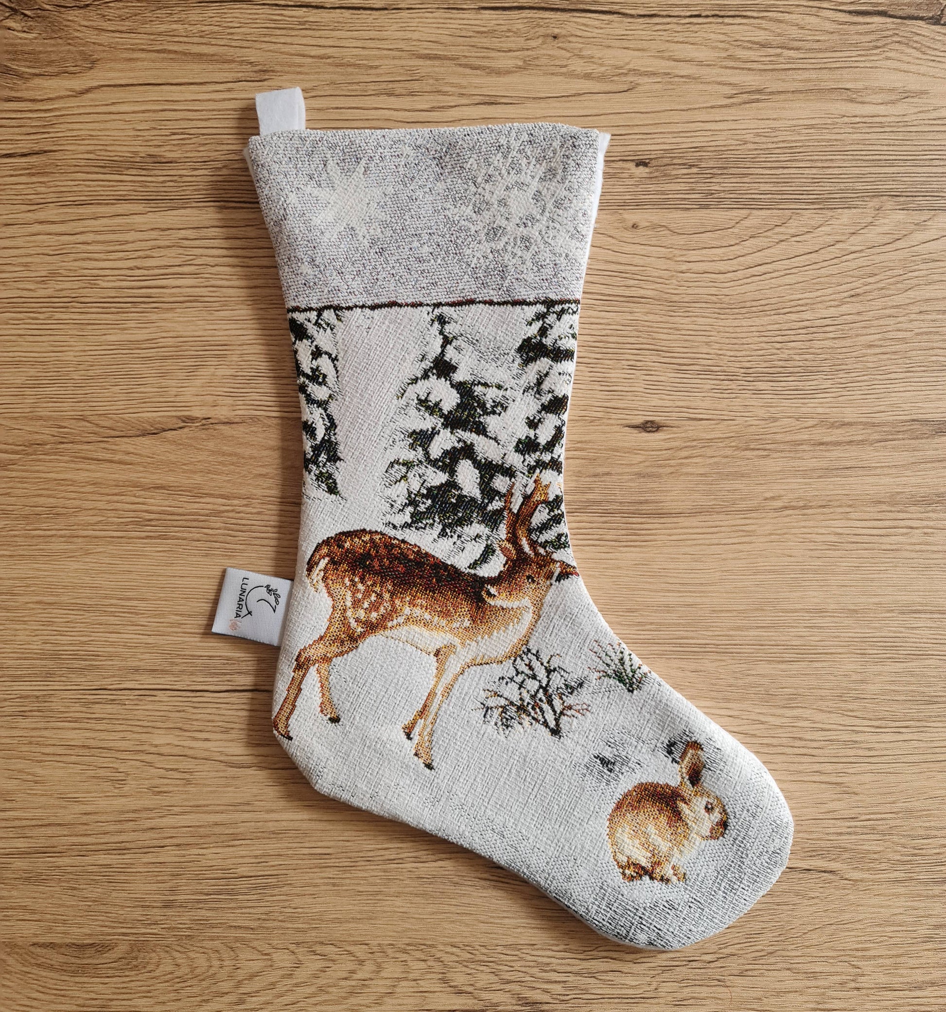 Julestrømpe / Befana i Gobelin Lurex Lunaria Lab