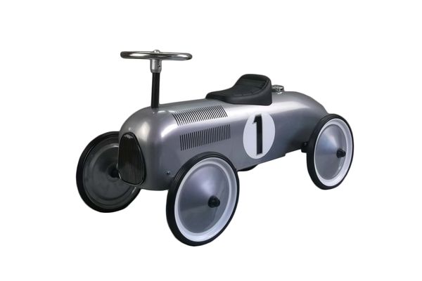 Gåbil. Classic Racer i metal grå