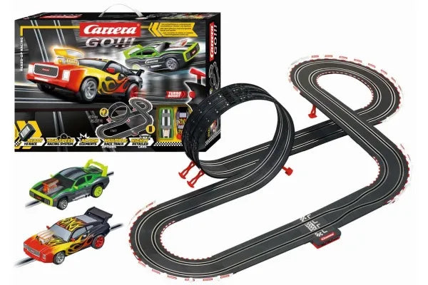 Carrera GO!!! Heads-Up Racing sæt 1:43, analog racerbane med racerbiler.