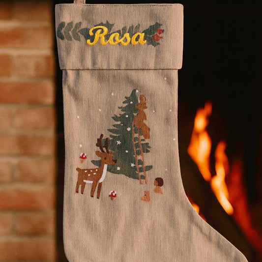 Julesok med navn og motivet Natur