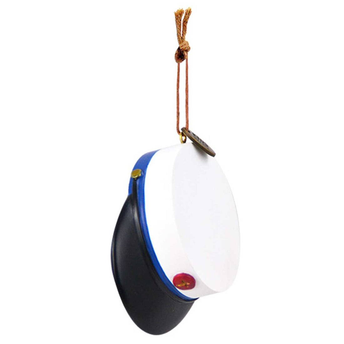 Kids By Friis studenterhue i blå, hængende fra en snor