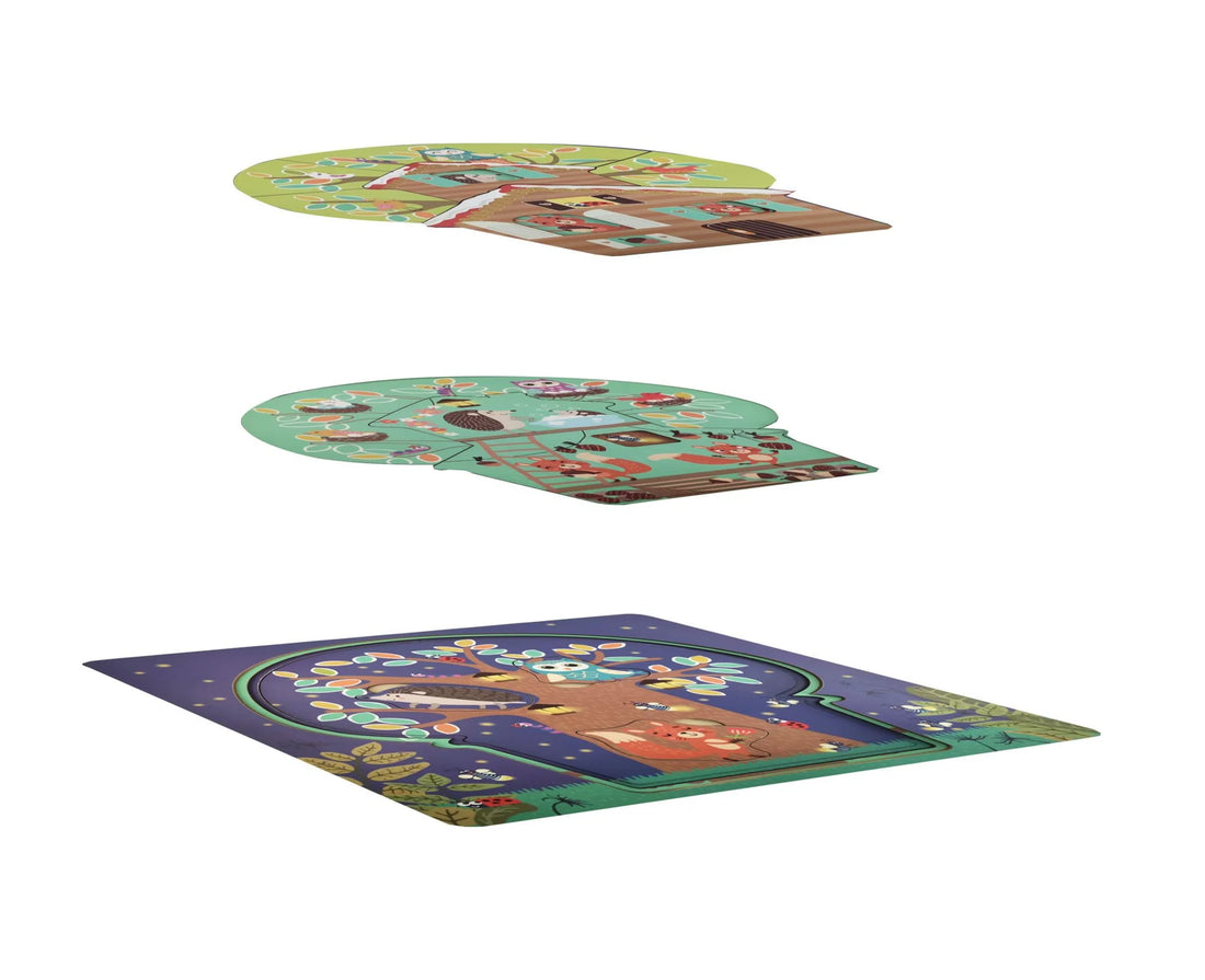 Magni | Puslespil med træhus i lag, FSC 100%