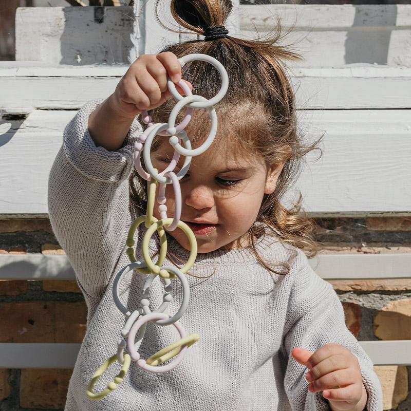BIBS Baby loops 12 stk - Vanilla/Sage/Olive Alm produkt 123Unik