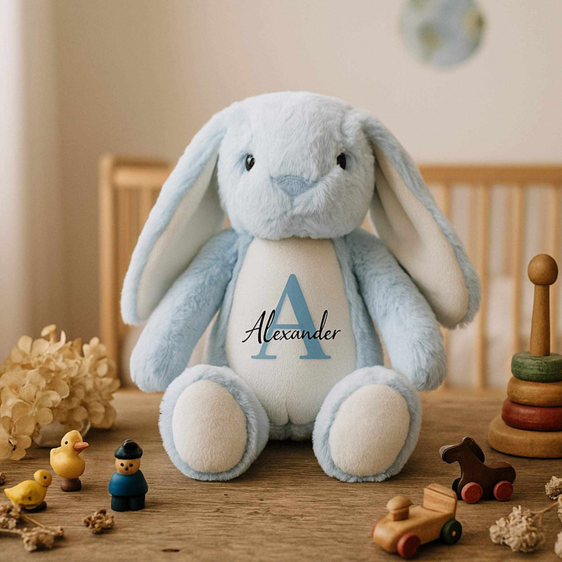 Kanin lyseblå navebamse Customizer TeeInBlue