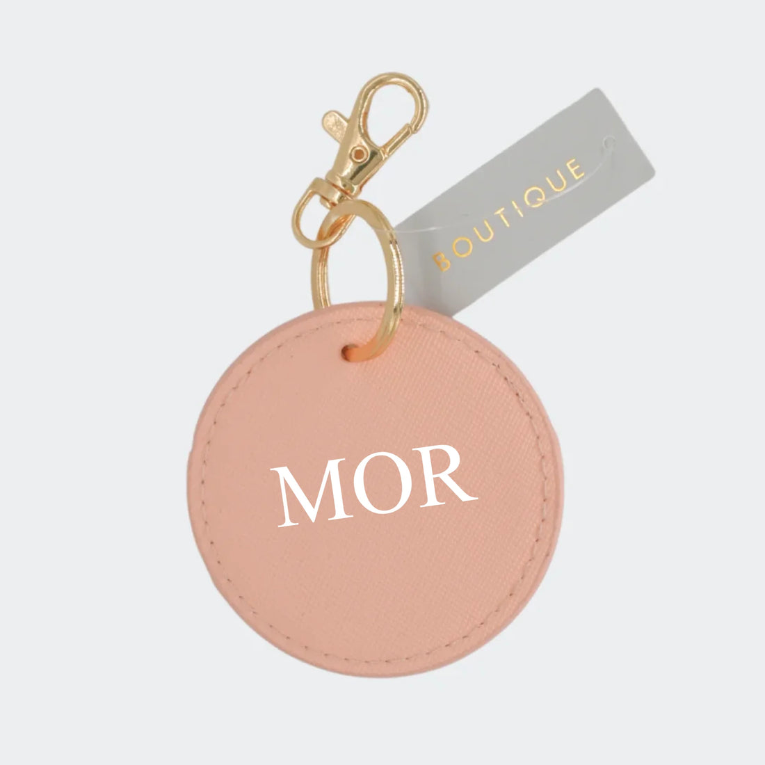 Lyserød/Guld rund nøglering - MOR Customizer Minegenverden.dk