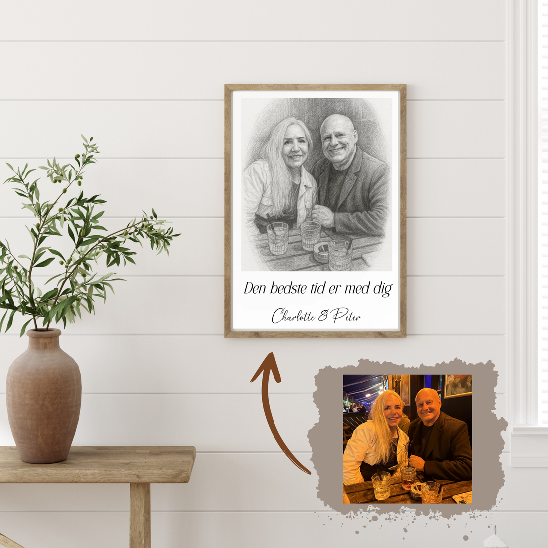 Plakat Ai genereret Pencil Draw - Upload eget billede Customizer TeeInBlue