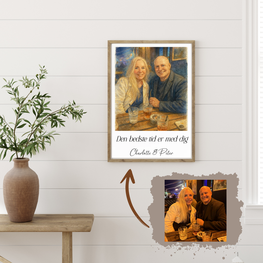 Plakat Ai genereret Watercolor Painting - Upload eget billede Customizer TeeInBlue