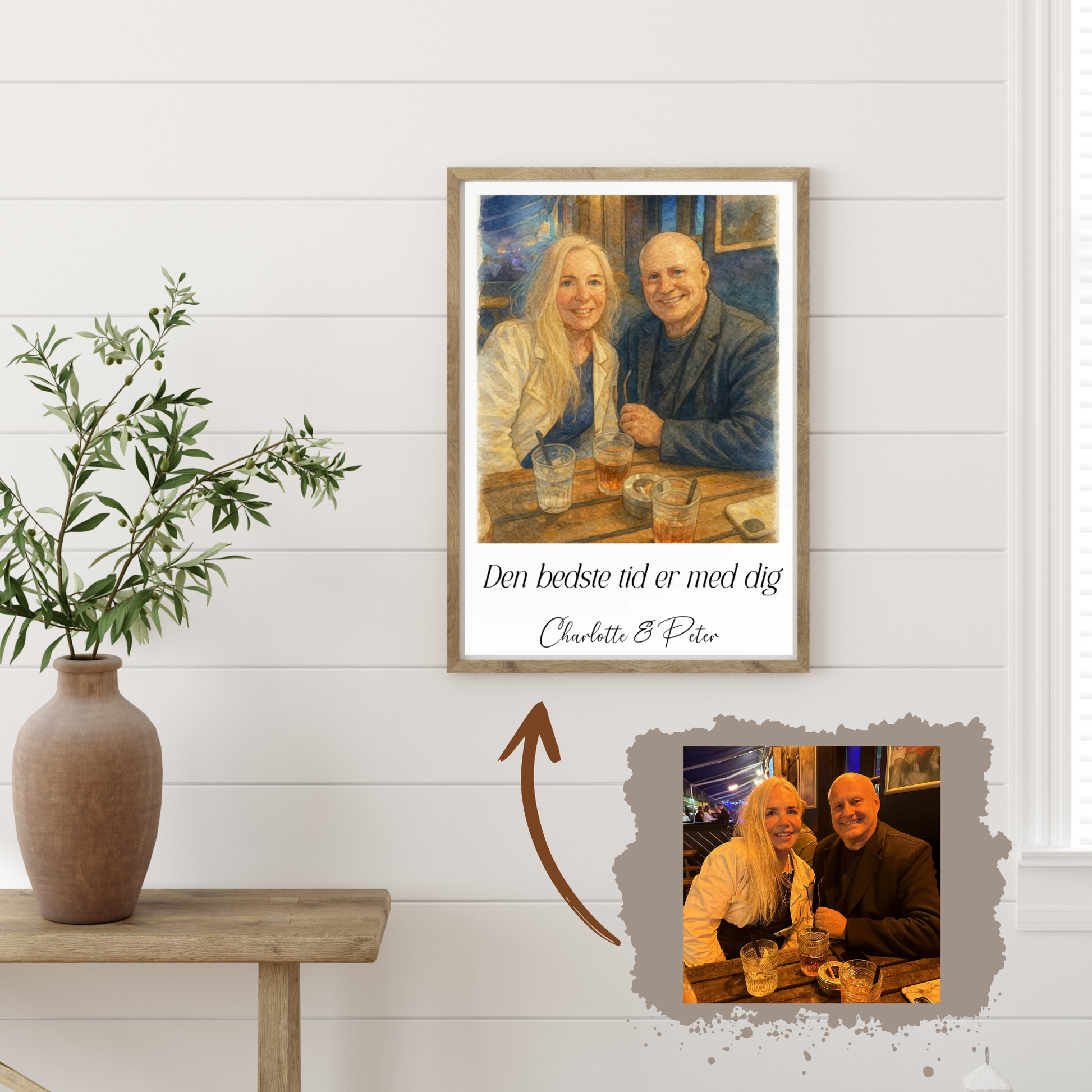 Plakat Ai genereret Watercolor Painting - Upload eget billede Customizer TeeInBlue