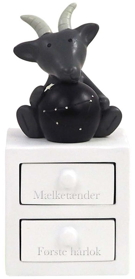 Tandæske og hårlok med stjernetegn fra Kids by Friis kids by friis Stenbukken 22/12 - 20/1