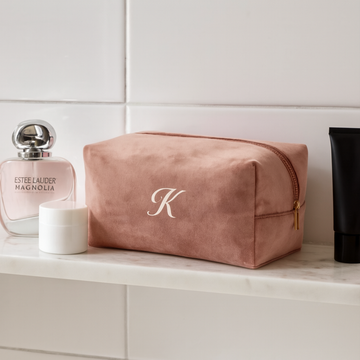 Lille velour makeuptaske - Rose Customizer 123Unik