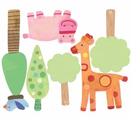 Wallstickers - Baby zoo fra WALLIES Alm produkt 123Unik