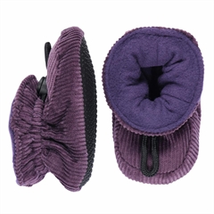 corduroy slippers - dark dusty purple